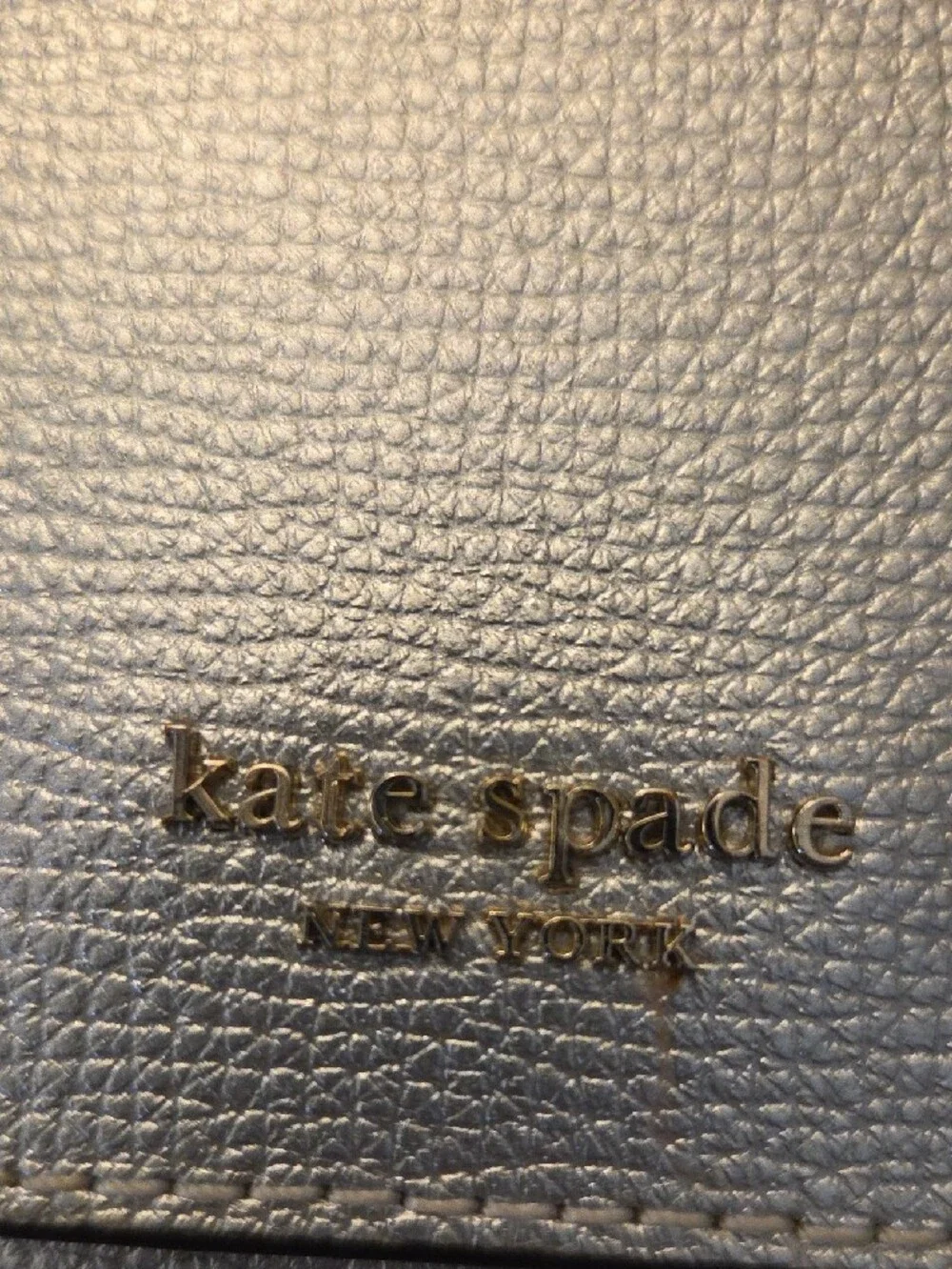 kate spade Silver Metallic Leather Flap Clutch
